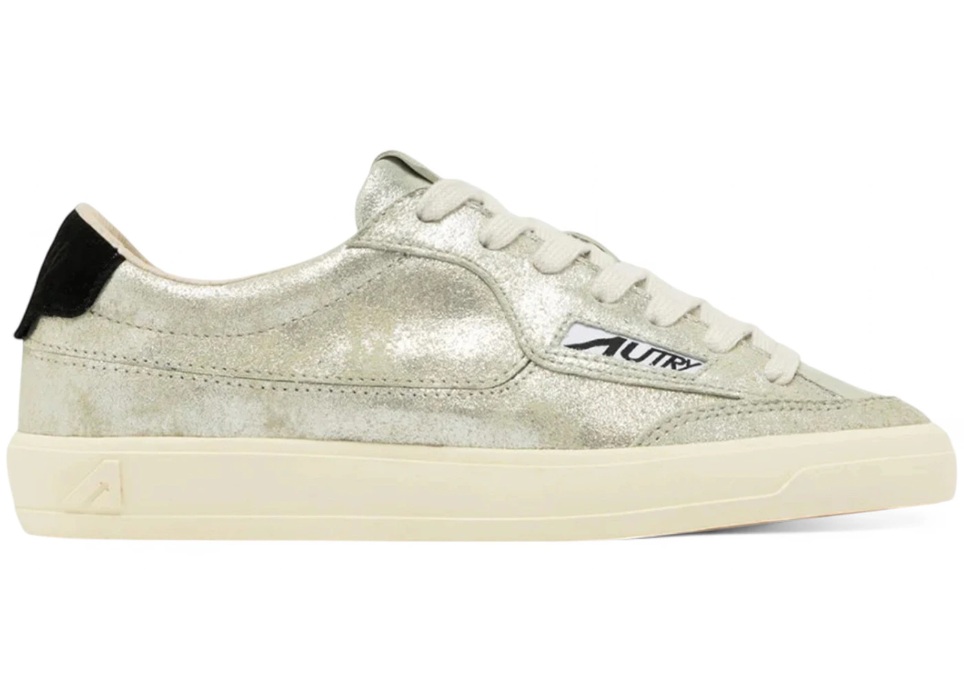 Autry Windscape Low Silver Laminated Black Suede (Women's)
