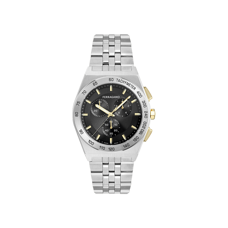 Ferragamo Vega New Chrono Bracelet Watch 'Stainless Steel'