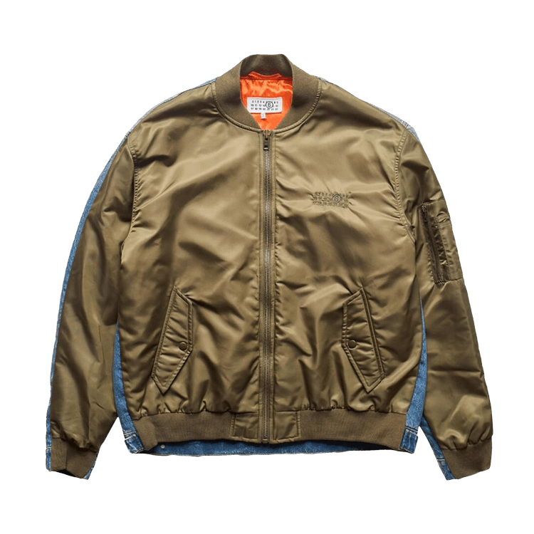 MM6 Maison Margiela Double Fabric Zip Bomber Jacket 'Green'