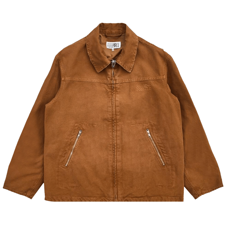 MM6 Maison Margiela Canvas Zip-Up Jacket 'Brown'