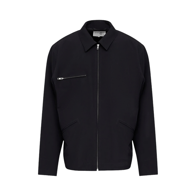 MM6 Maison Margiela Light Wool Blend Zip Jacket 'Black'