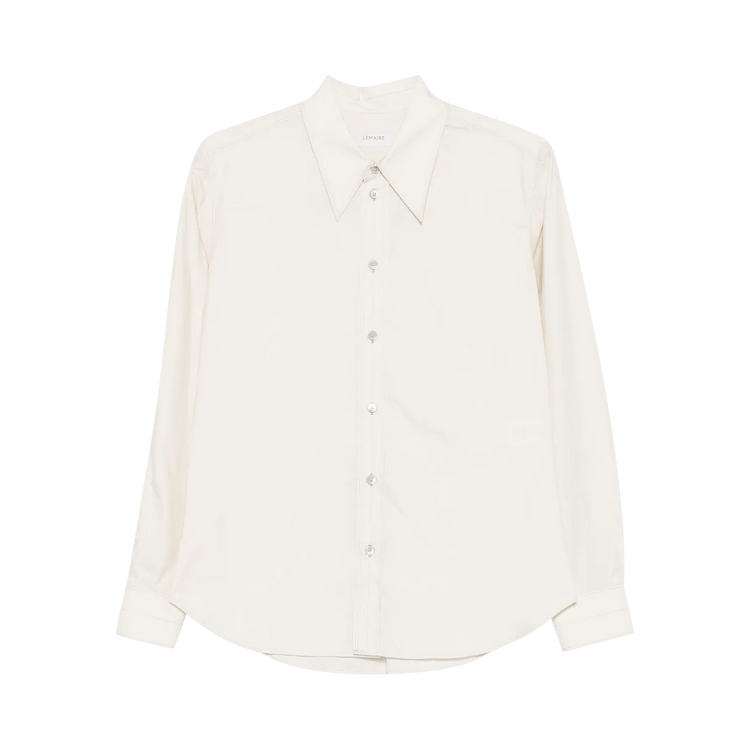 Lemaire Pointed Collar Shirt 'Light Cream'