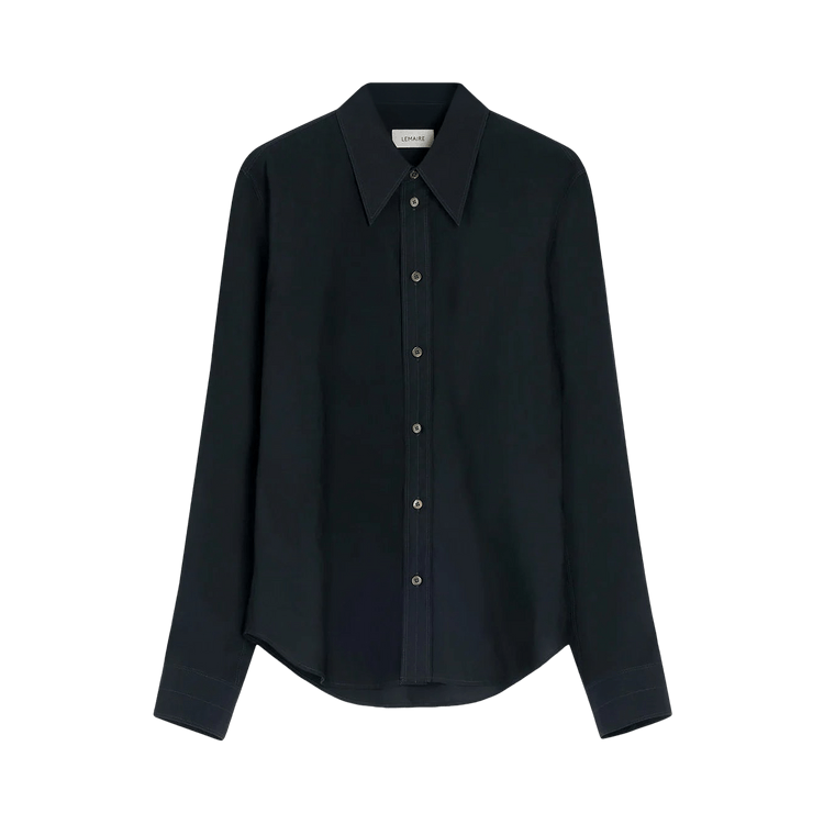 Lemaire Pointed Collar Shirt 'Squid Ink'