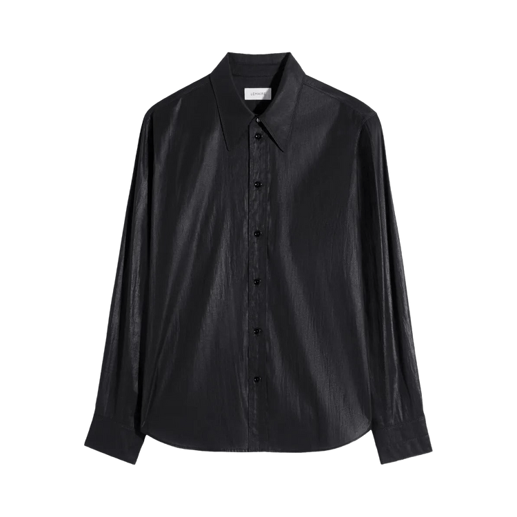 Lemaire Pointed Collar Surrealist Shirt 'Caviar'