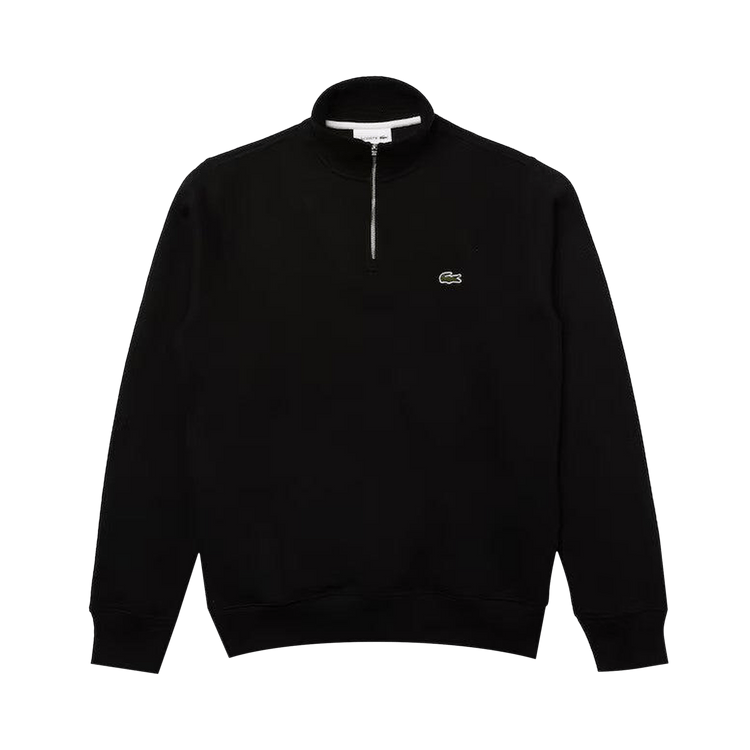 Lacoste Zip-Up High Neck Interlock Sweatshirt 'Black'