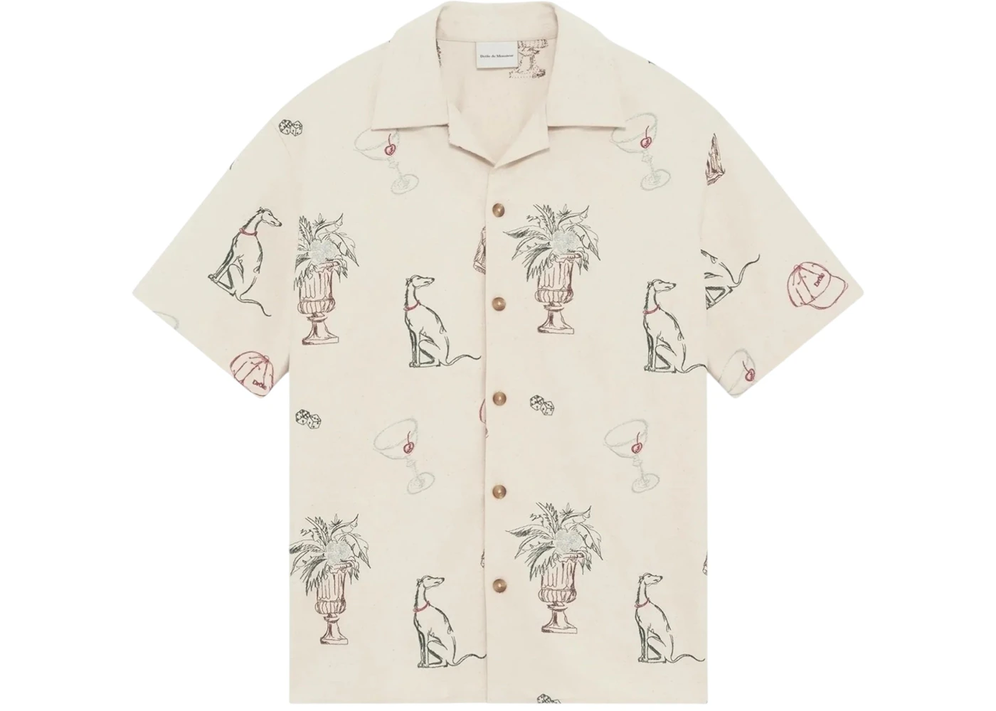 Drole de Monsieur La Chemise Brodee Shirt Ecru