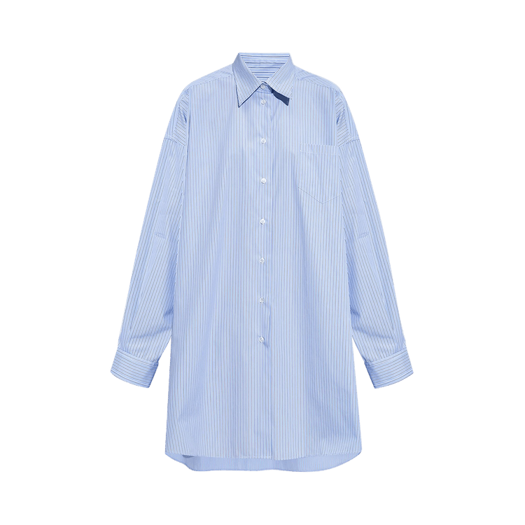 Maison Margiela Poplin Pinstripe Shirt 'White/Blue'