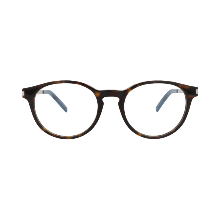 Saint Laurent Round Frame Acetate Optical Frames 'Havana/Gold/Transparent'