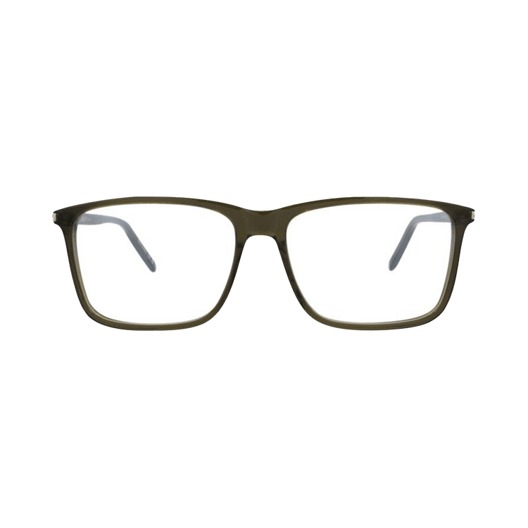 Saint Laurent Square Eyeglasses 'Green/Transparent'