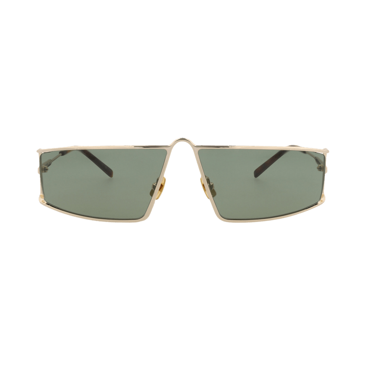 Saint Laurent Square Sunglasses 'Gold/Green'