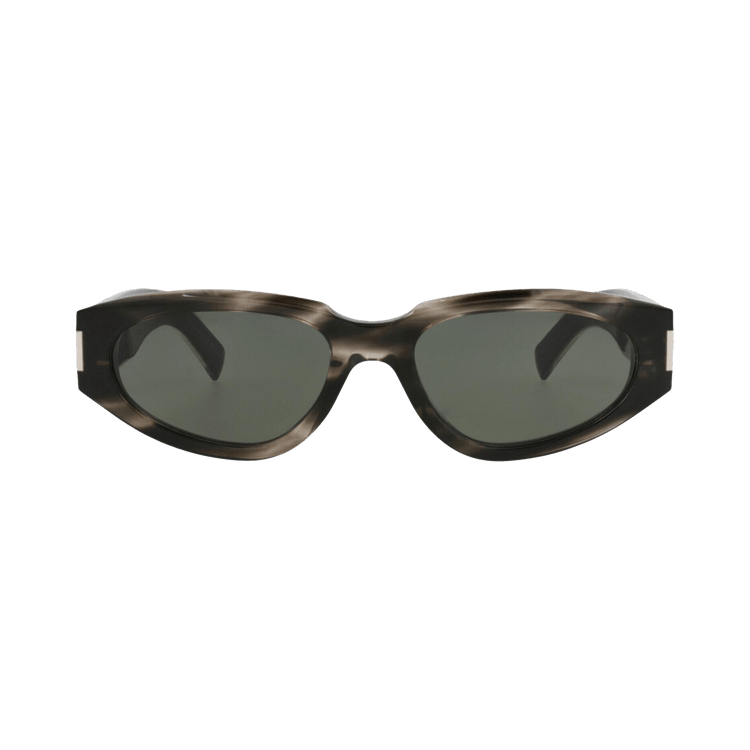 Saint Laurent Round-Frame Recycled Acetate Sunglasses 'Havana Crystal Grey'