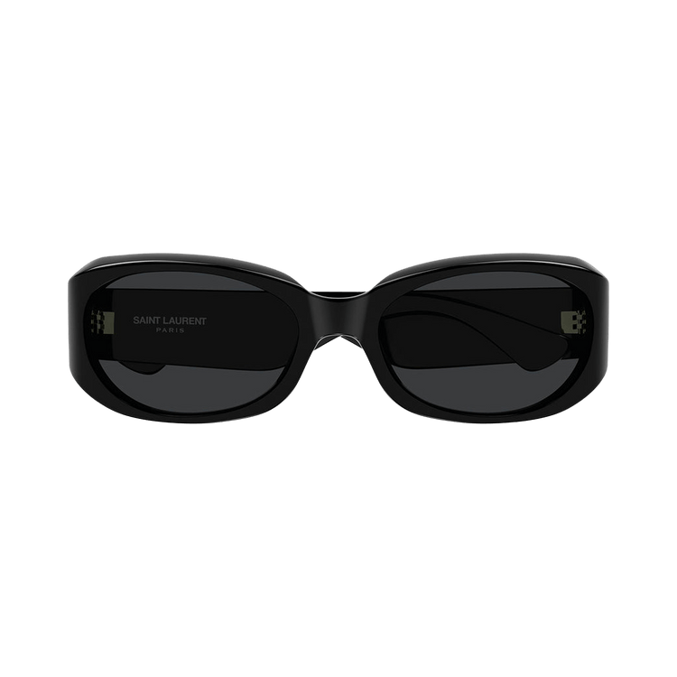 Saint Laurent Oval Sunglasses With Injection Frames 'Black'