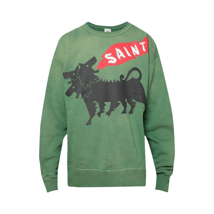 SAINT Mxxxxxx Cerberus Crewneck Sweatshirt 'Green'