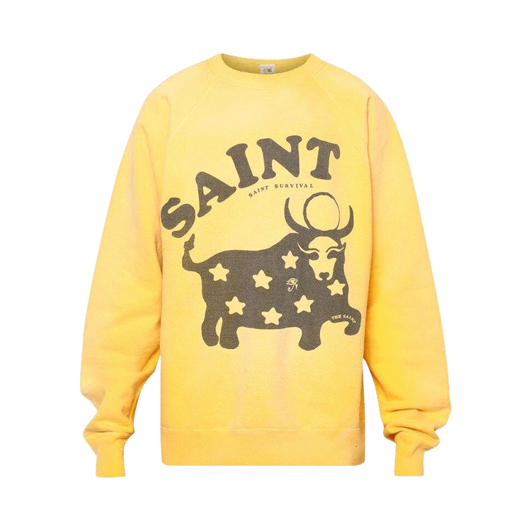 SAINT Mxxxxxx Cow Crewneck Sweatshirt 'Yellow'