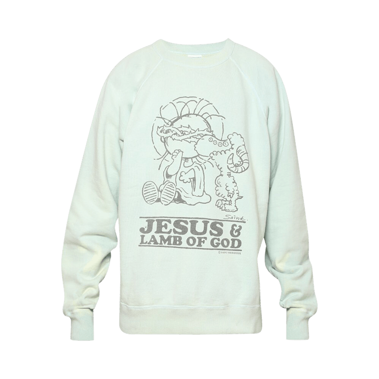 SAINT Mxxxxxx Jesus Crewneck Sweatshirt 'Blue'