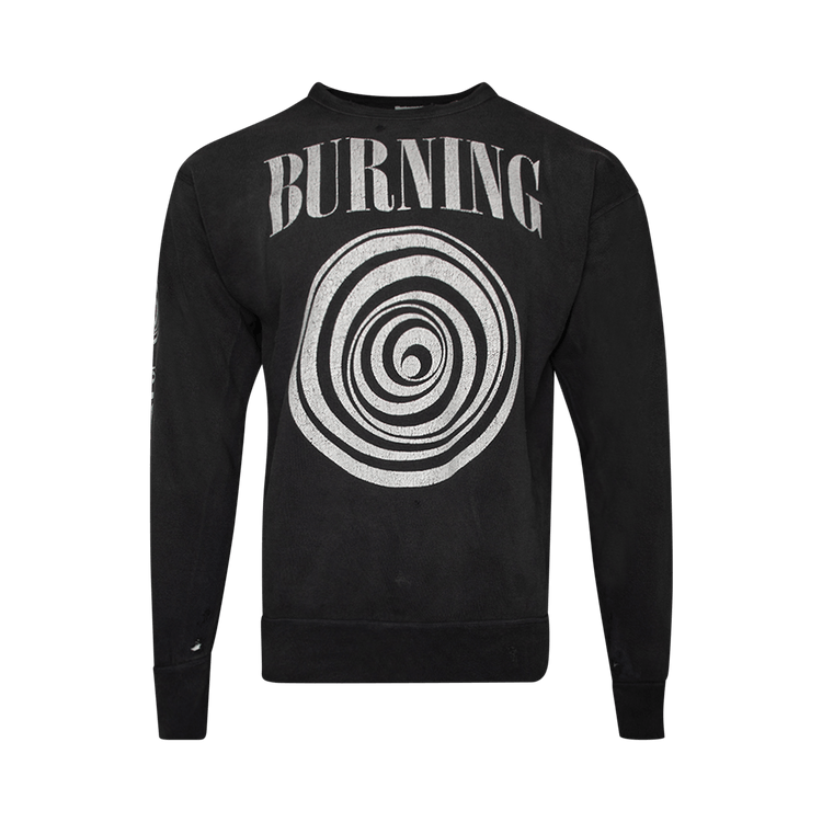 SAINT Mxxxxxx Burning Crewneck Sweatshirt 'Black'