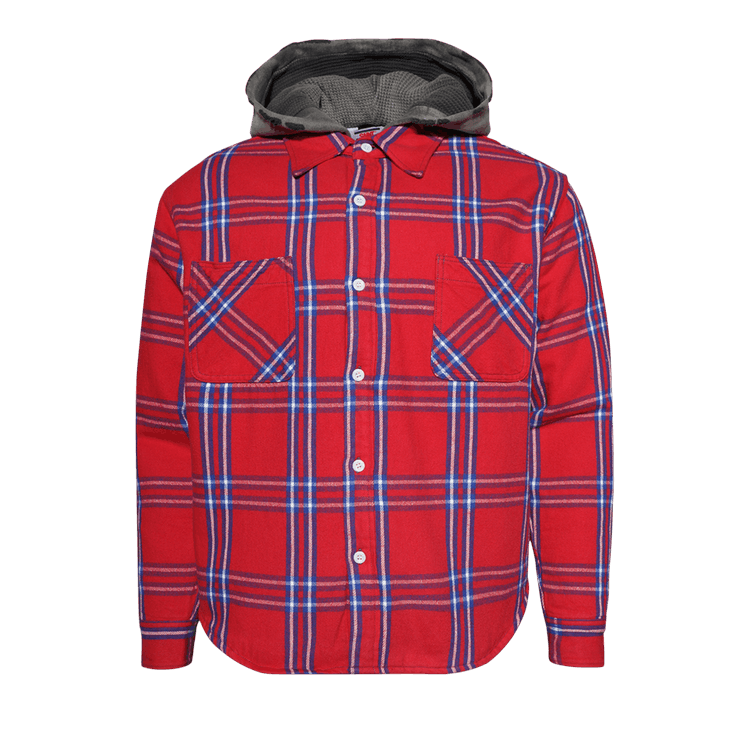 SAINT Mxxxxxx Frannel Quilted Shirt Jacket 'Red/Blue'