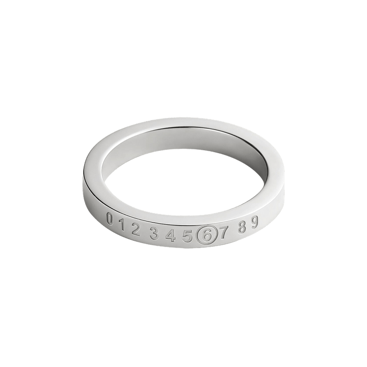 MM6 Maison Margiela Numeric Minimal Signature Ring 'Silver'
