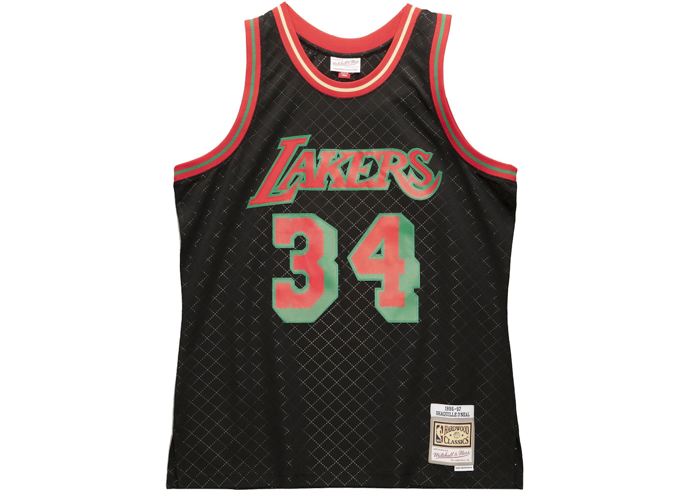Mitchell & Ness Neapolitan Shaquille O'Neal Los Angeles Lakers 1996-97 Swingman Jersey Black