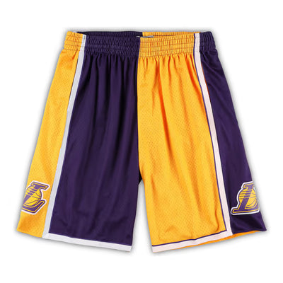 Mitchell & Ness x NBA Los Angeles Lakers Split Swingman Shorts 'Yellow Purple'