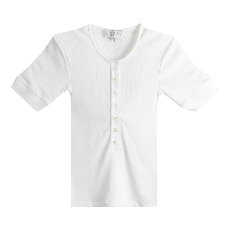 Studio Nicholson Short Sleeve Henley Tops