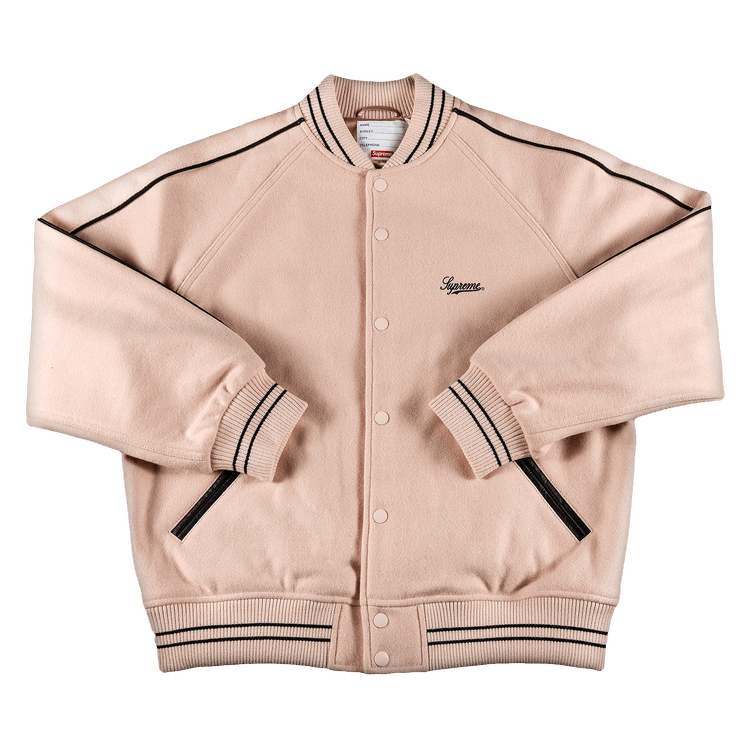 Supreme x Jamie Reid It's All Bollocks Varsity Jacket 'Dusty Pink'
