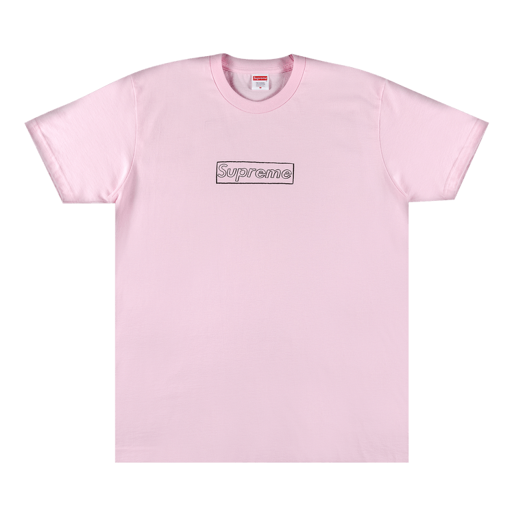 Supreme x KAWS Chalk Logo Tee 'Light Pink'