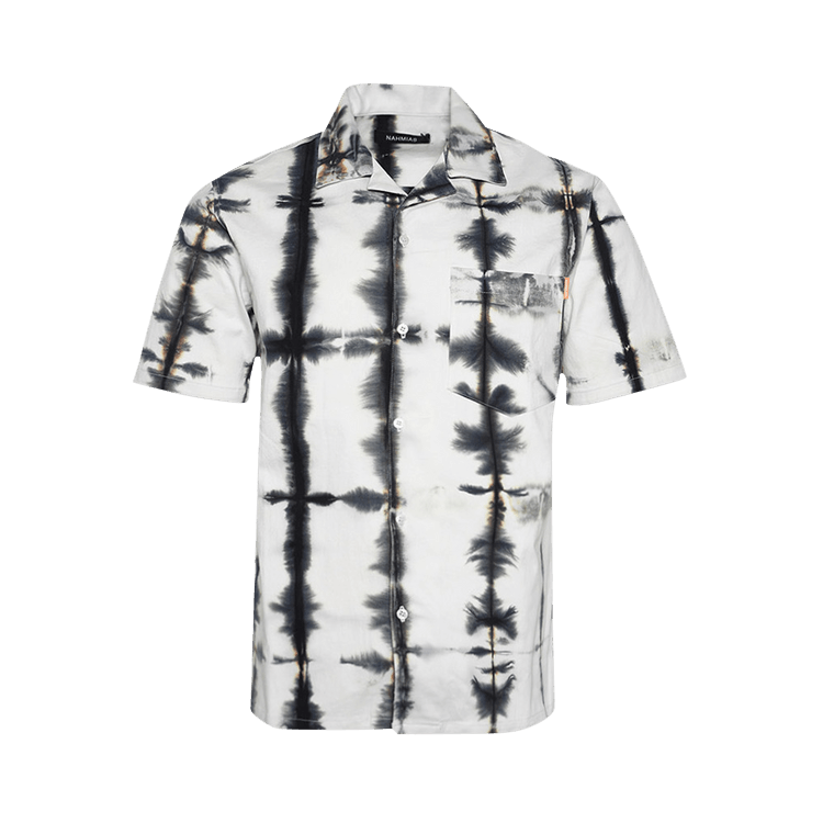 Nahmias Tie Dye Short-Sleeve Button Down Shirt 'Green Tie Dye'