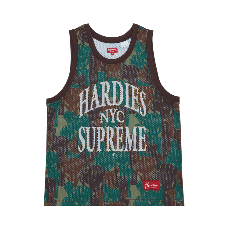 Supreme x Hardies Camo Basketball Jersey 'Green'