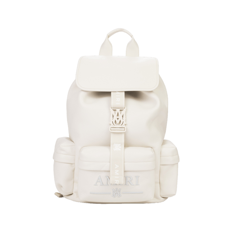 Amiri Alabaster Nappa Logo Embroidery Rucksack 'Cream'