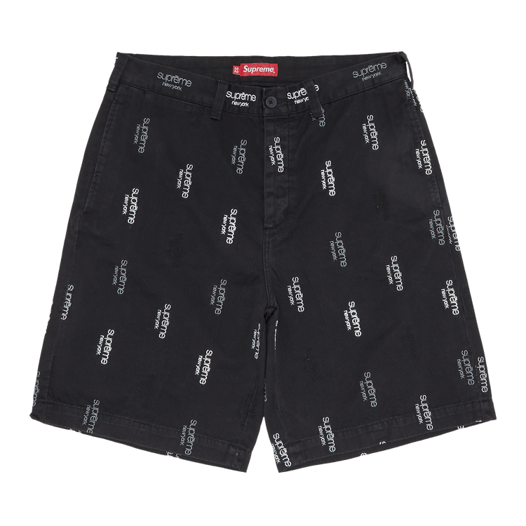 Supreme Classic Logo Chino Short 'Black'
