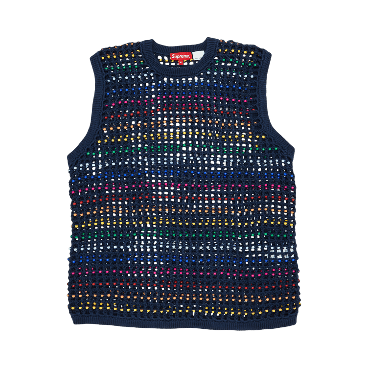 Supreme Beaded Sweater Vest 'Navy'