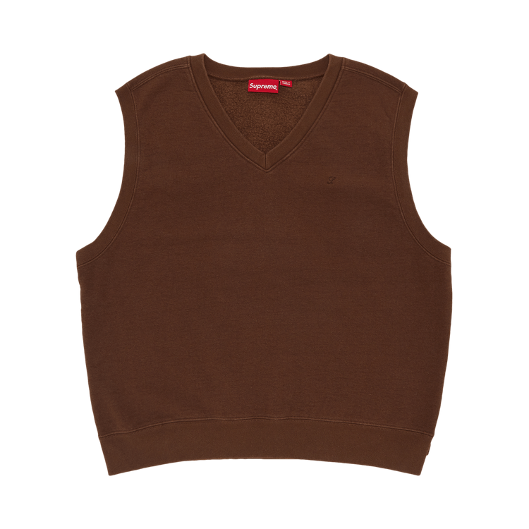 Supreme Sweatshirt Vest 'Brown'
