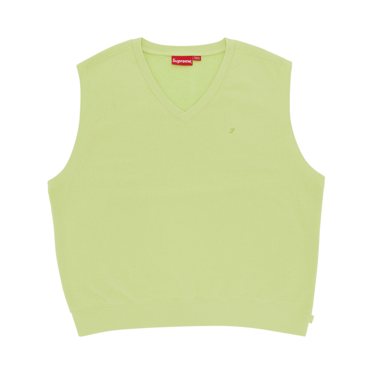 Supreme Sweatshirt Vest 'Lime'