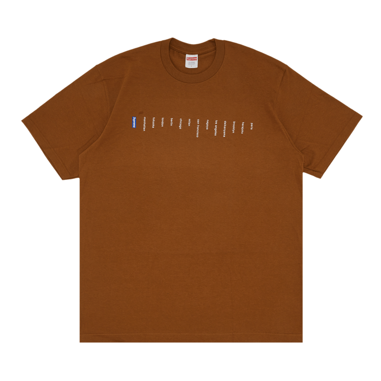 Supreme Location Tee 'Light Brown'