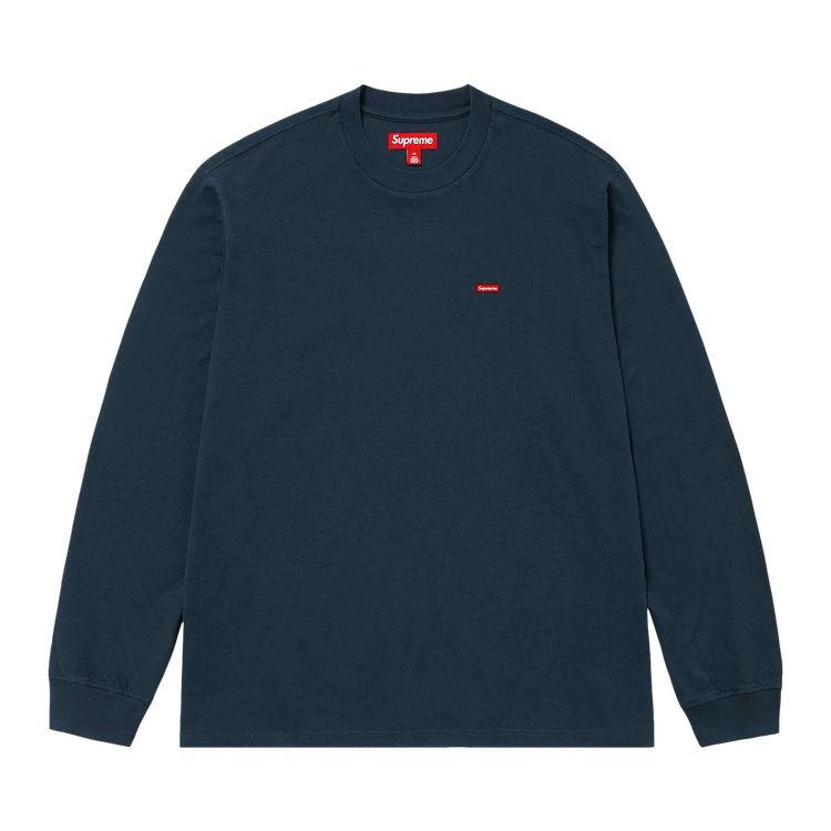 Supreme Small Box Long-Sleeve Tee 'Navy'