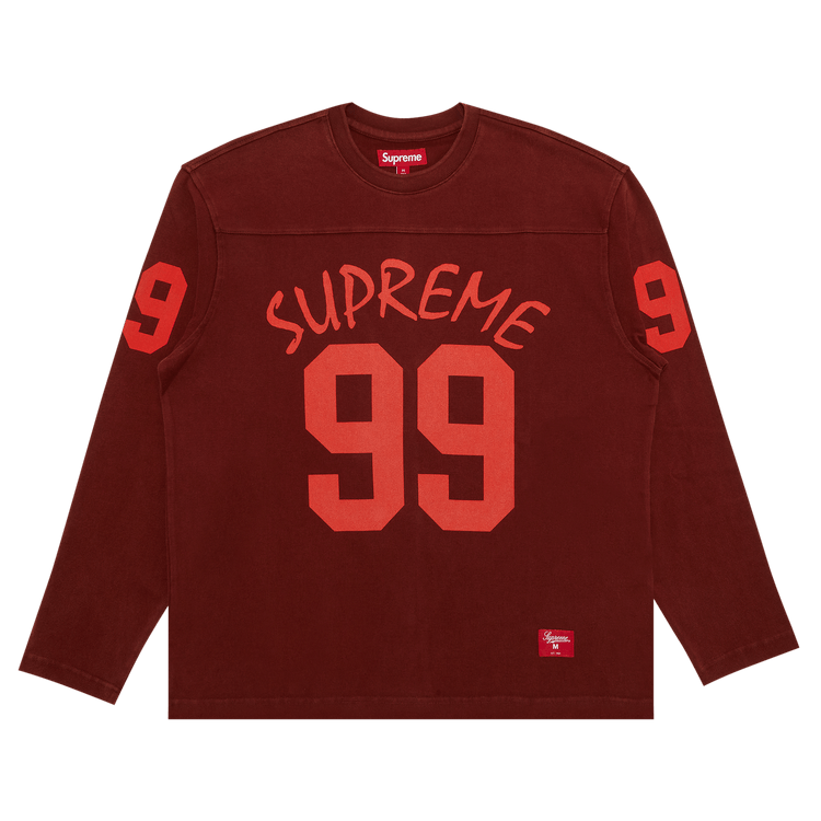 Supreme 99 Long-Sleeve Football Top 'Maroon'