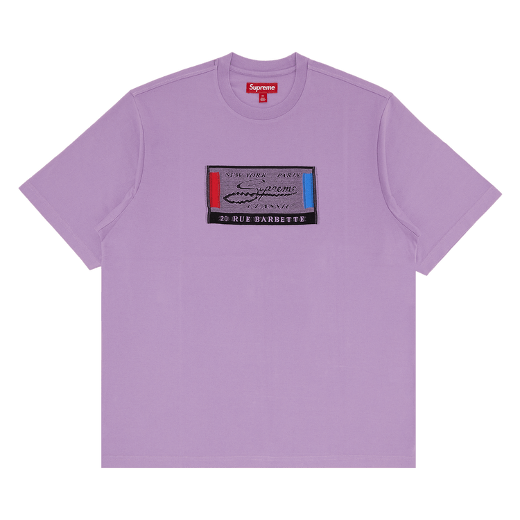 Supreme Intarsia Label Short-Sleeve Top 'Purple'