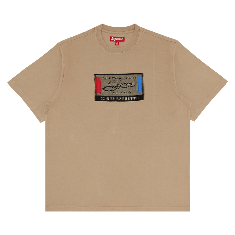 Supreme Intarsia Label Short-Sleeve Top 'Tan'