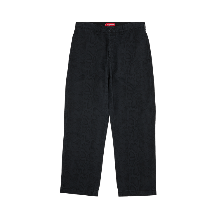 Supreme Snake Print Chino Pant 'Charcoal'