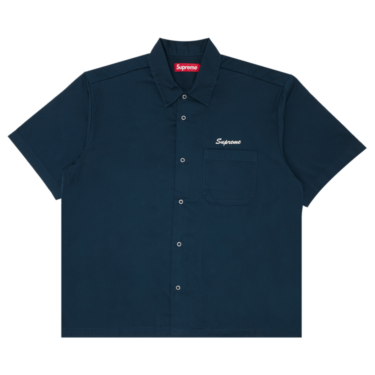 Supreme Margaret Keane Teardrop Short-Sleeve Work Shirt 'Light Navy'