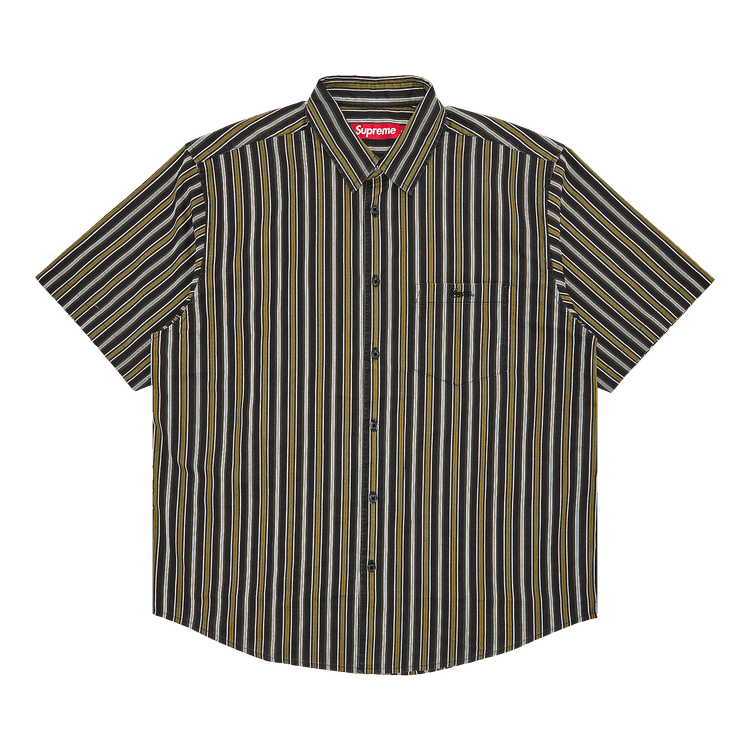 Supreme Loose Fit Multi Stripe Short-Sleeve Shirt 'Black'