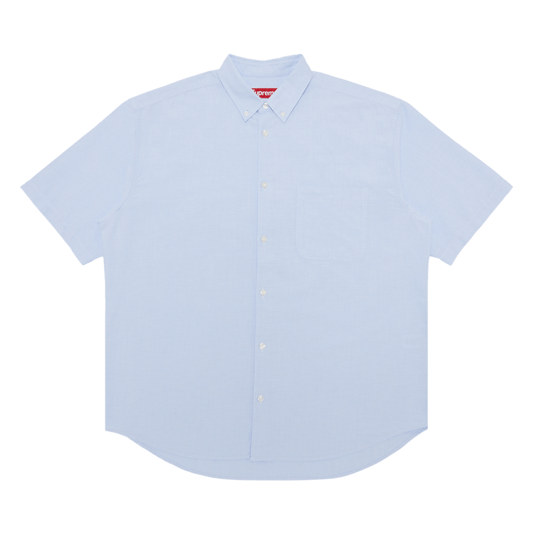 Supreme Loose Fit Short-Sleeve Oxford Shirt 'Light Blue'