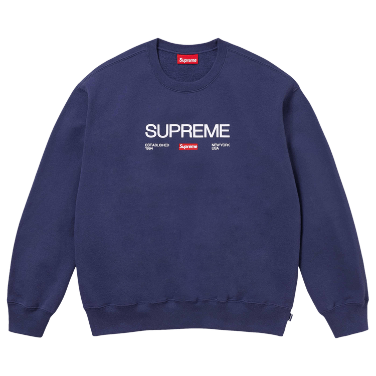 Supreme Established Crewneck 'Washed Navy'