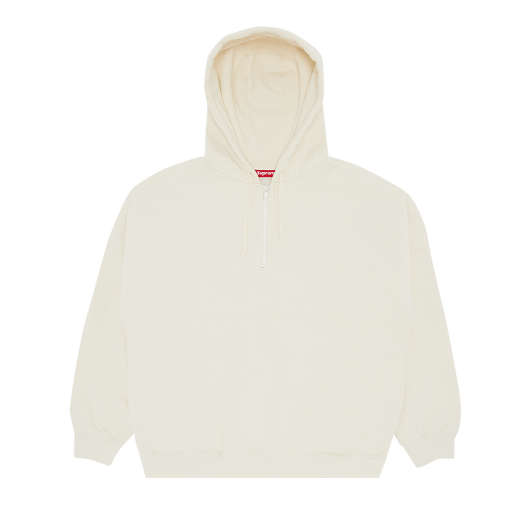 Supreme Wrapped Half Zip Hooded Sweatshirt 'Stone'