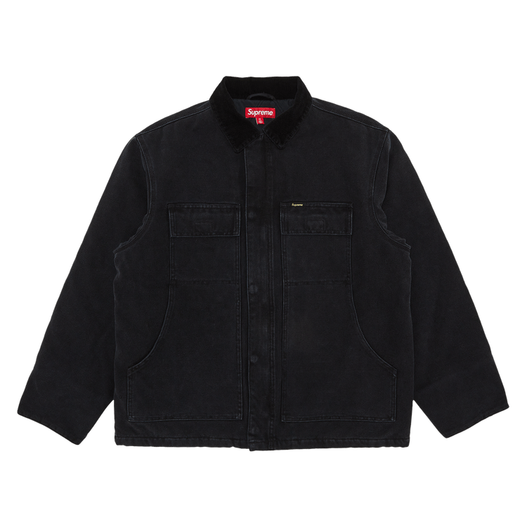 Supreme Old English Canvas Work Jacket 'Black'