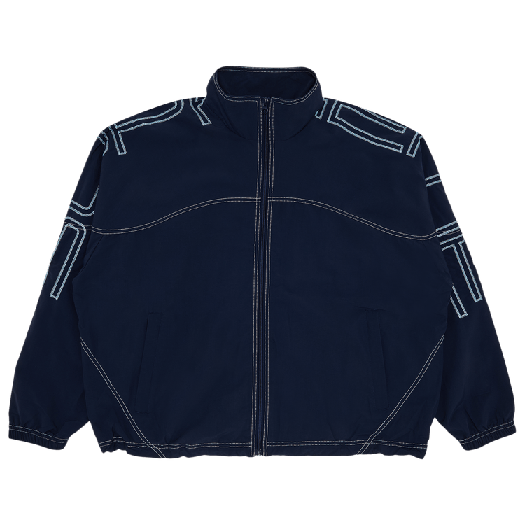 Supreme Spellout Embroidered Track Jacket 'Navy'