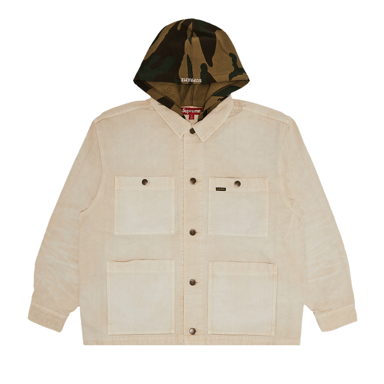 Supreme Worn Hooded Chore Coat 'Natural'