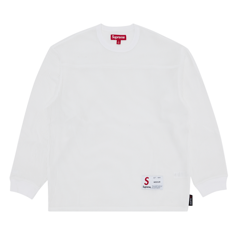 Supreme Polartec Mesh Long-Sleeve Football Top 'White'