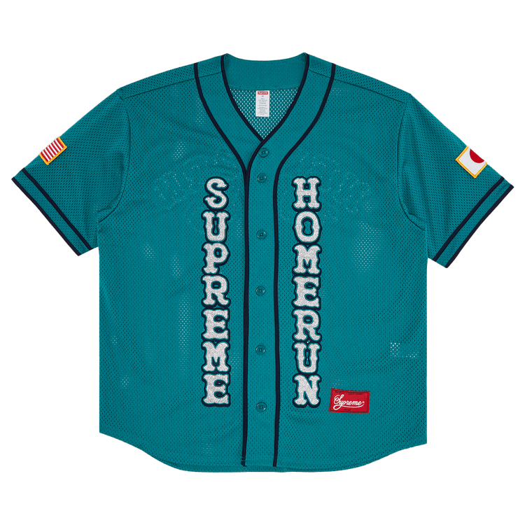 Supreme x Homerun Baseball Jersey 'Teal'